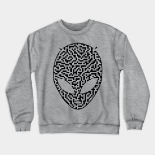 Alien Head Maze Crewneck Sweatshirt